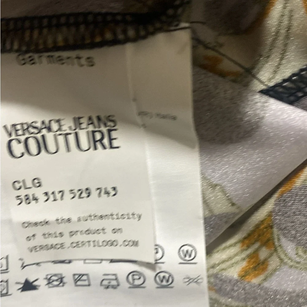 Versace Jeans Collection Purple & Gold Script Baroque Jumpsuit - Picture 4 of 4